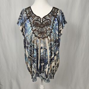One World Bohemiam Style Women's Top Size XL